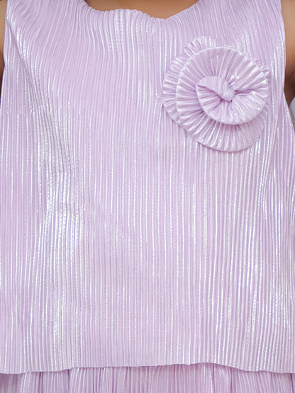 Glam Up Girls Pink Party Top and Pant Set