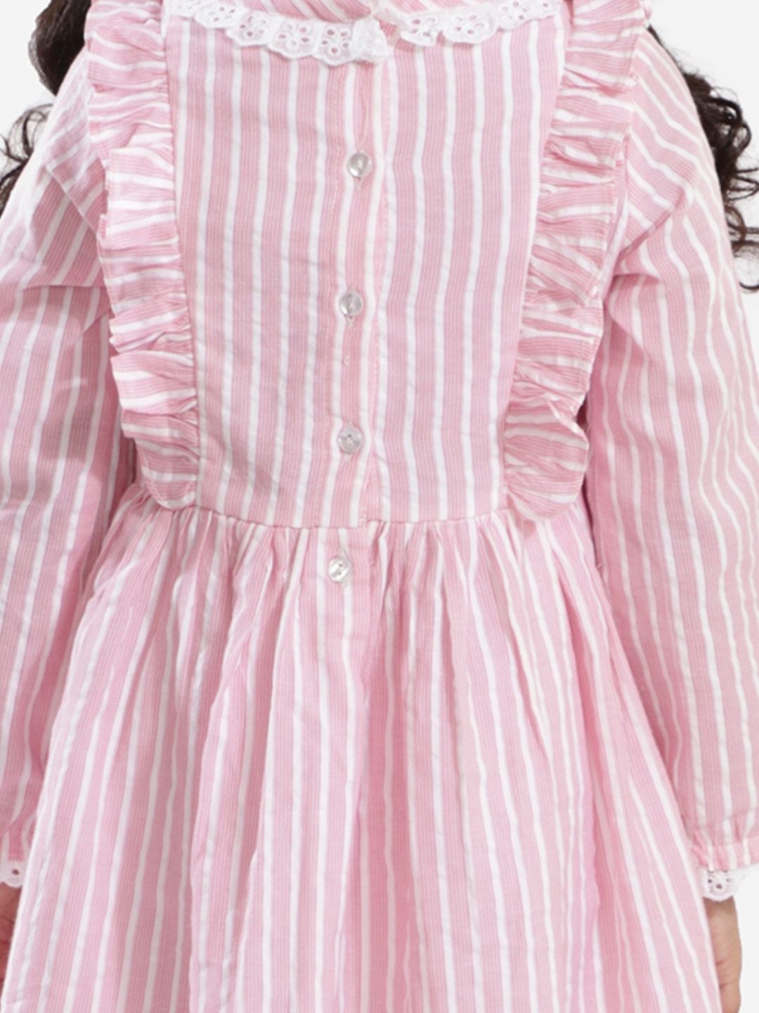 Petal Play Girls Pink Cotton Dress