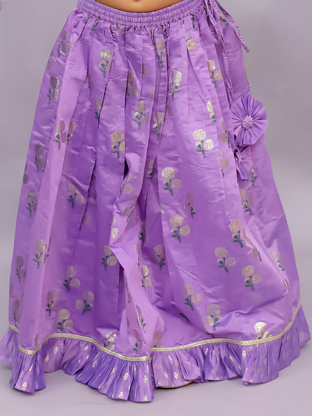 Mishti Purple Lehanga Choli Dupatta Set For Girls