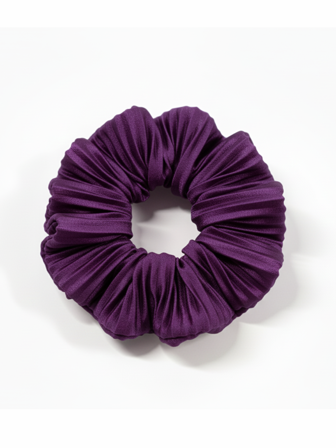 Lil Drama Set of 4 Pleated Fabric Hair Scrunchies - Multi