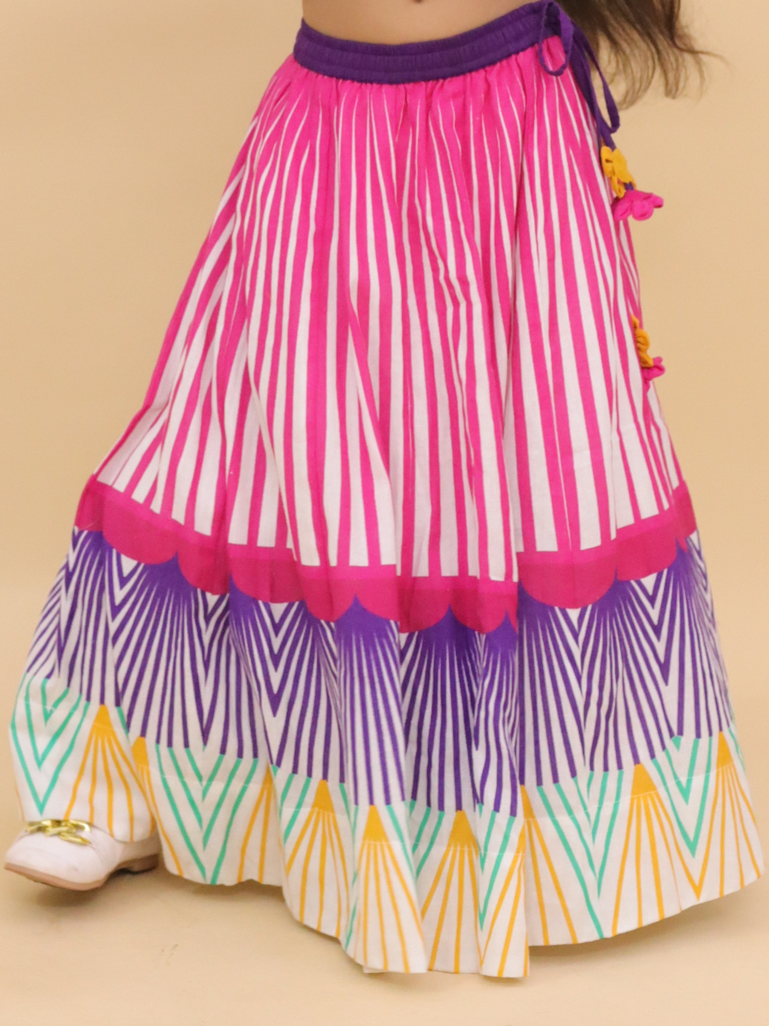 Shor-Gul Purple Lehanga Choli Set For Girls
