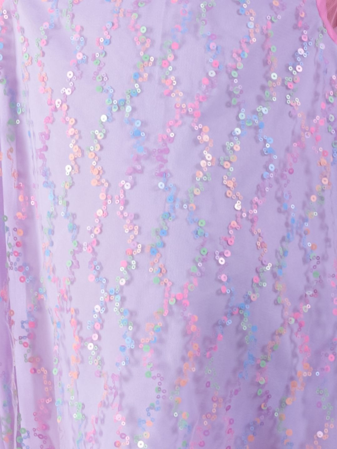 Razzle Dazzle Girls Lavender Mulit Colour Sequins Party Dress
