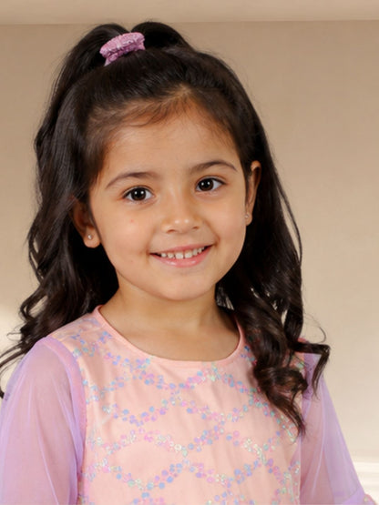 Razzle Dazzle Girls Pink Mulit Colour Sequins Party Dress