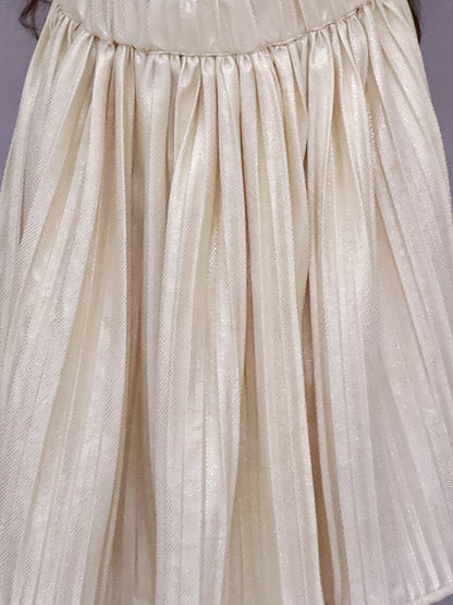 Glam Up Girls Party Pleated Golden Skirt