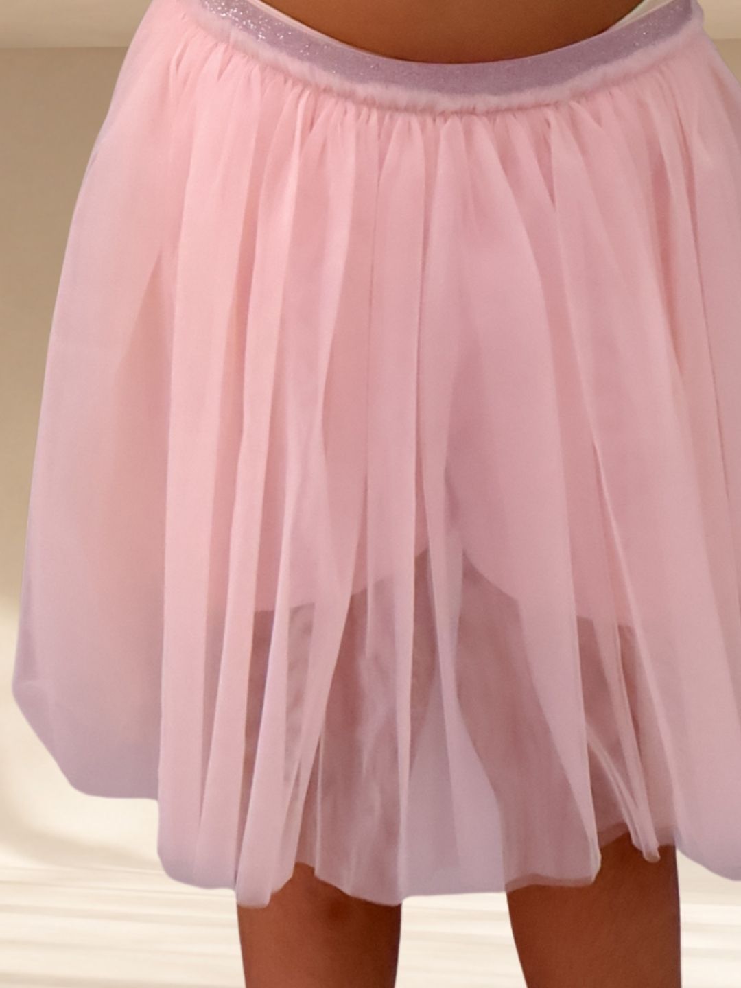 Paris Night White T-shirt with Pink Skirt Set For Girls