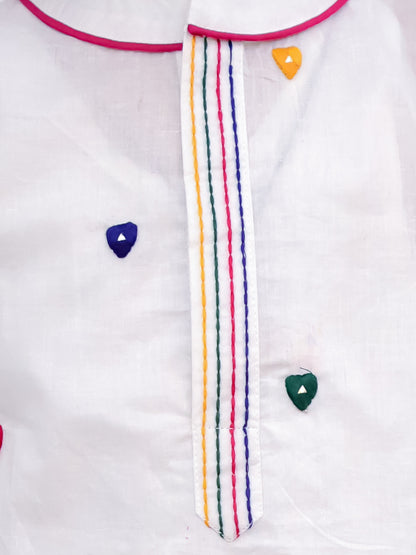 Shor-Gul White Kurta Pyjama Set For Boys