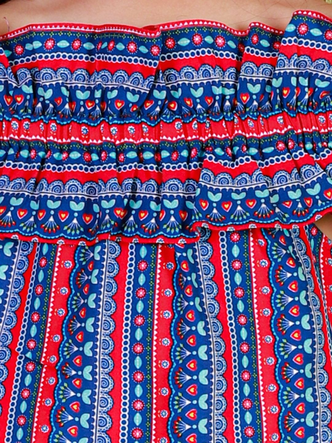Petal Play Girls Blue Top with Shorts Set