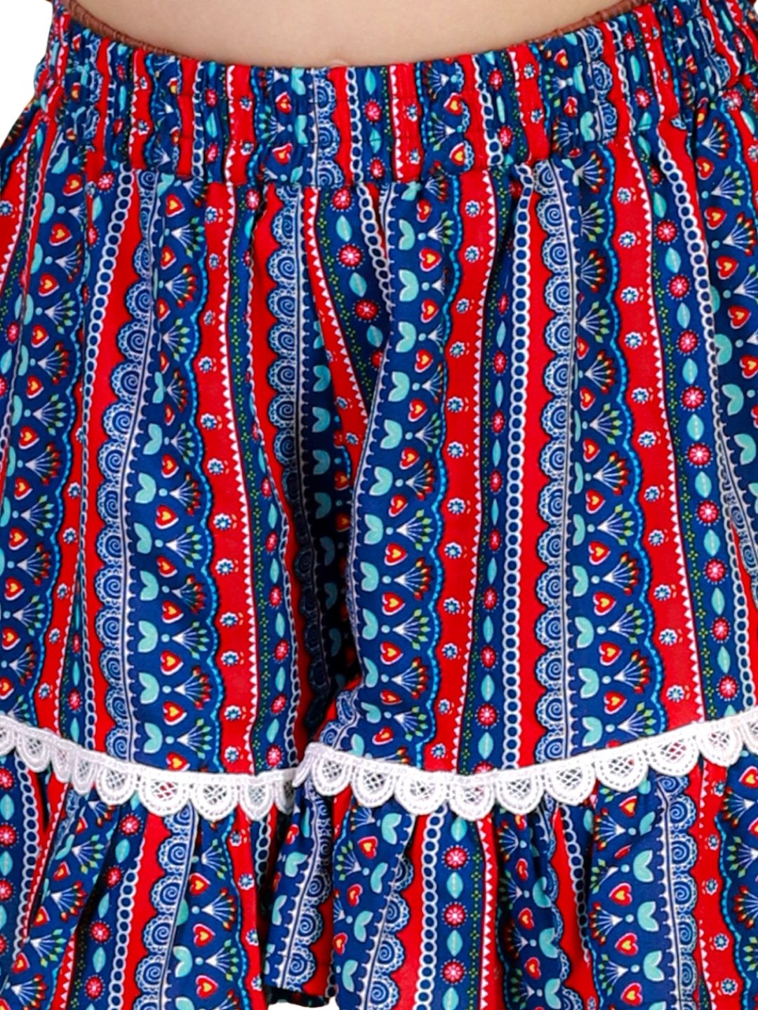 Petal Play Girls Blue Top with Shorts Set