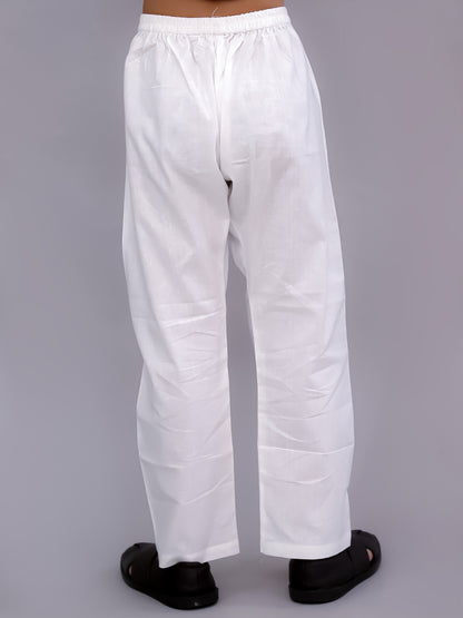 Shor-Gul White Kurta Pyjama Set For Boys