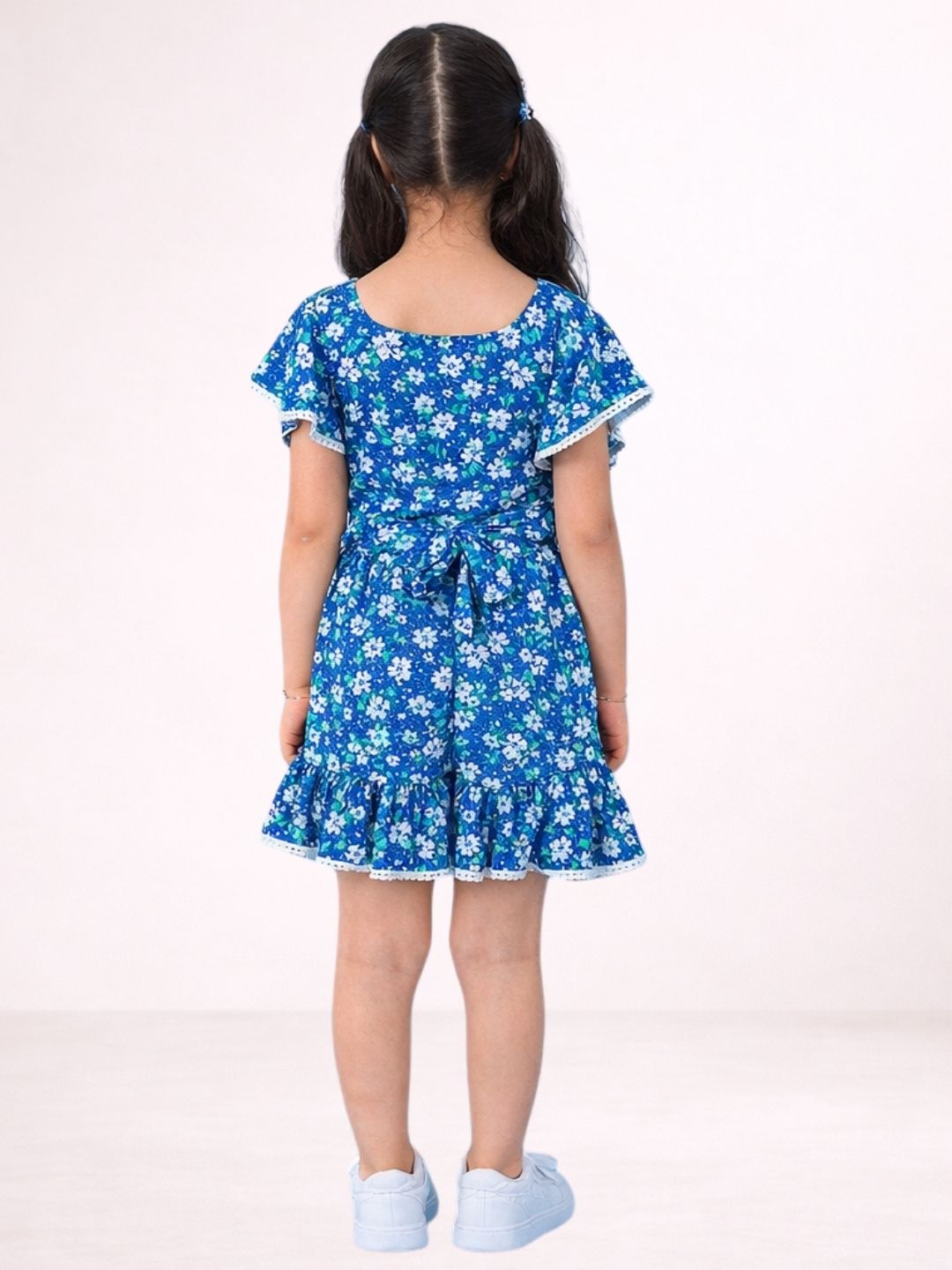 Petal Play Girls Blue Top with Skirt Set