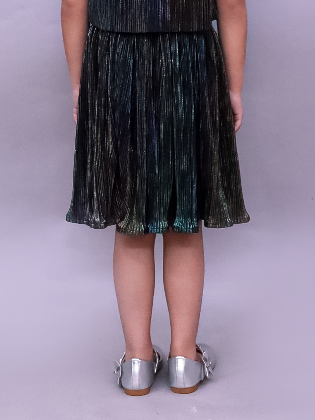Glam Up Girls Party Pleated Grey Skirt