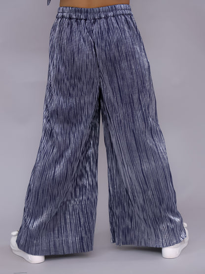 Glam Up Girls Blue Party Top and Pant Set