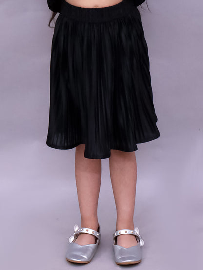 Glam Up Girls Party Black Top And Skirt