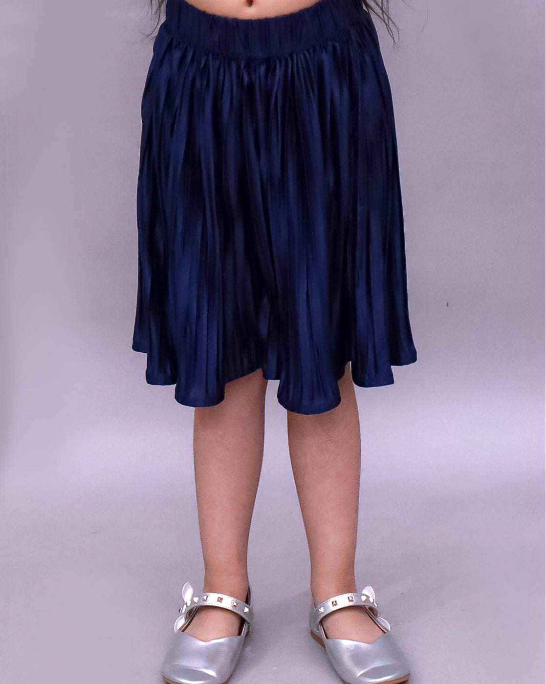 Glam Up Girls Party Navy Blue Top And Skirt