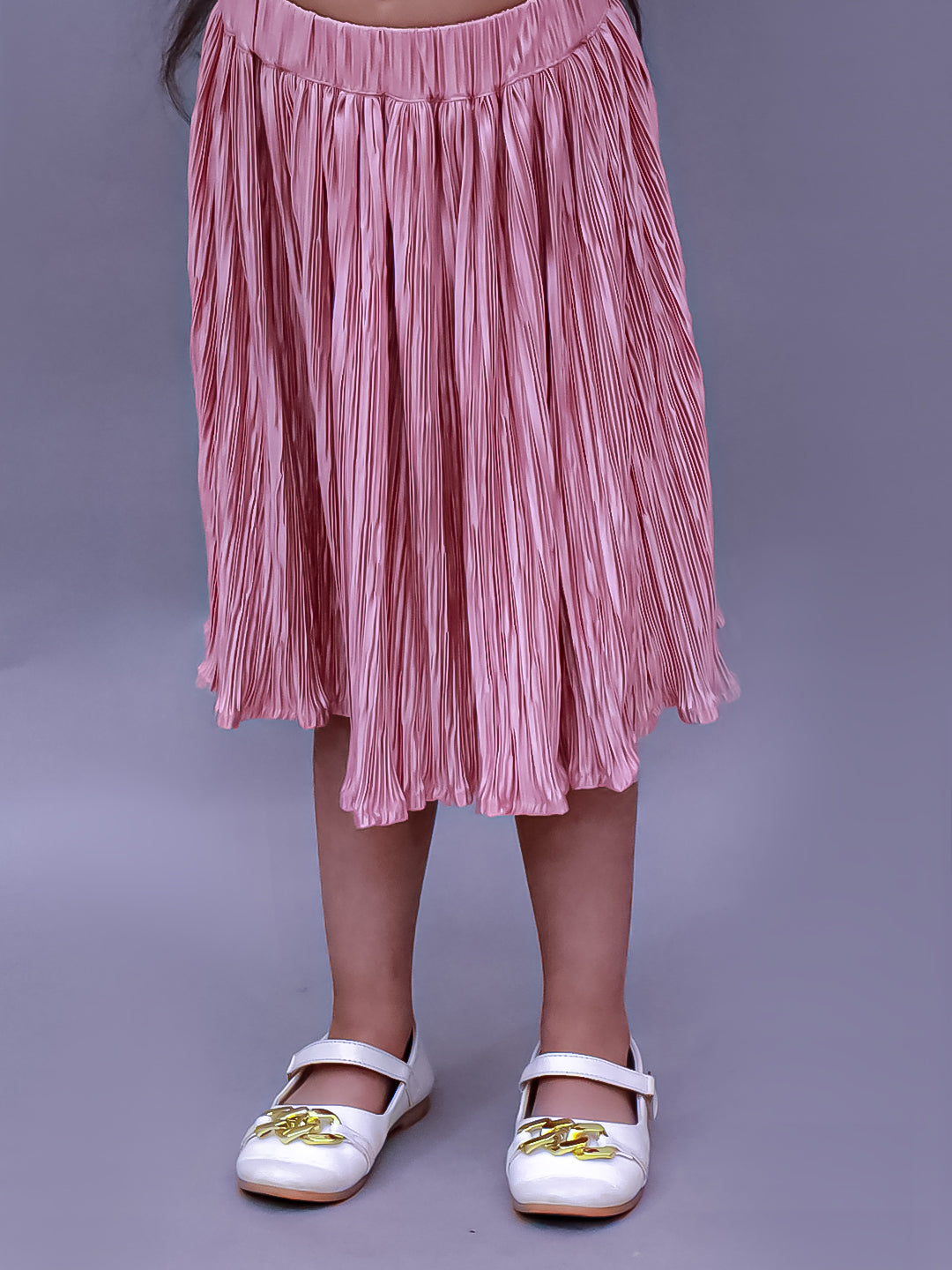 Glam Up Girls Party Peach Top And Skirt
