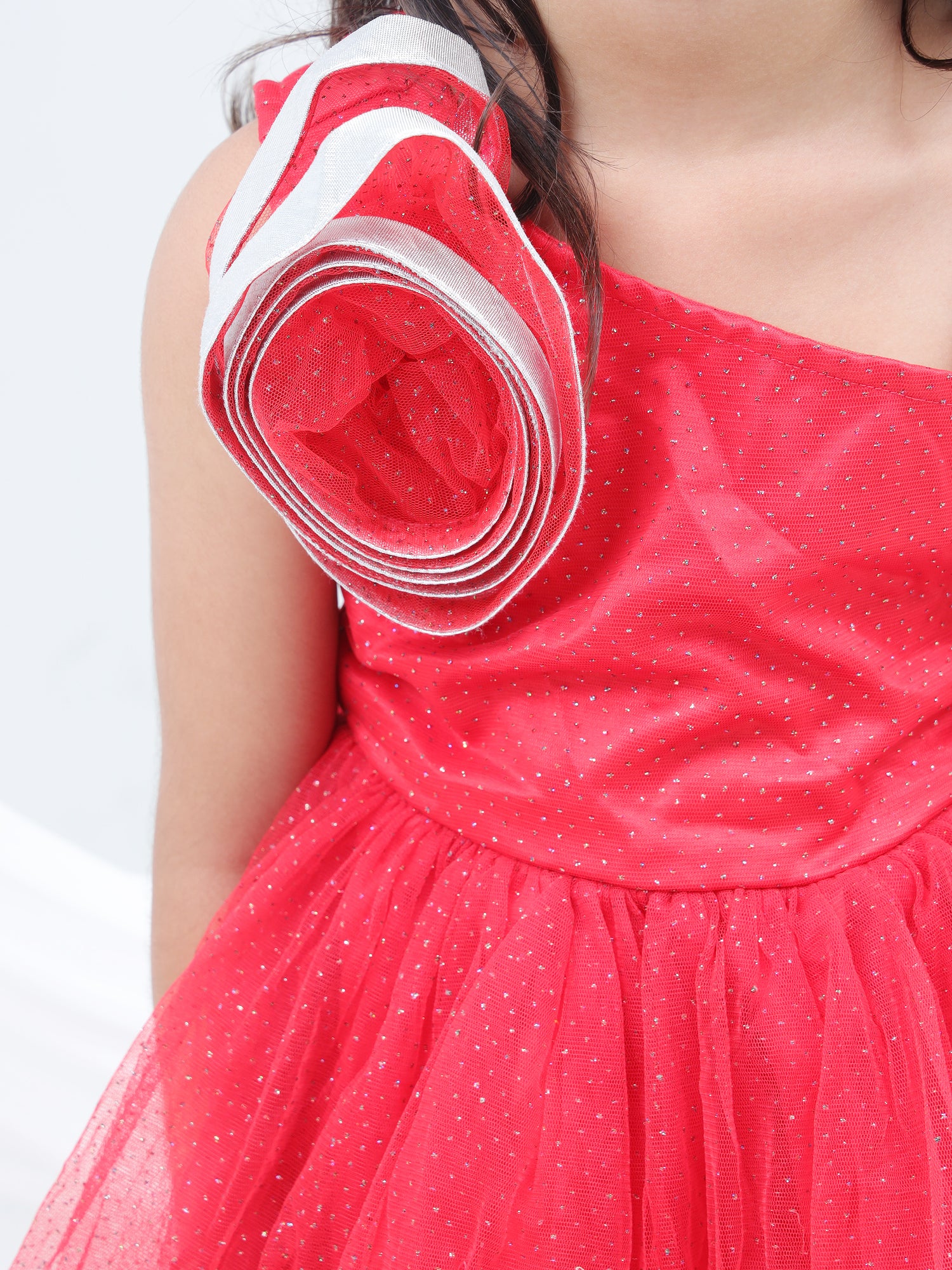 Razzle Dazzle Red Party Dress for Girls