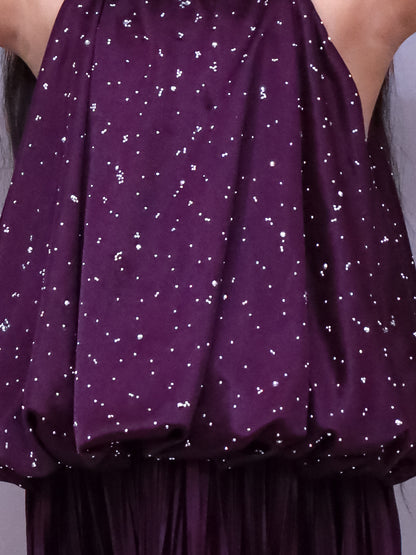 Glam Up Girls Party Wine Top And Skirt