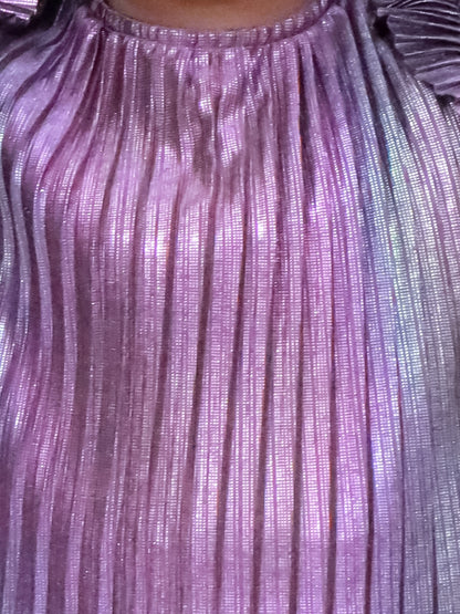 Glam Up Girls Party Mauve Frill Sleeves Top