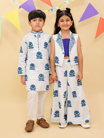 Shor-Gul White Kurta For Boys