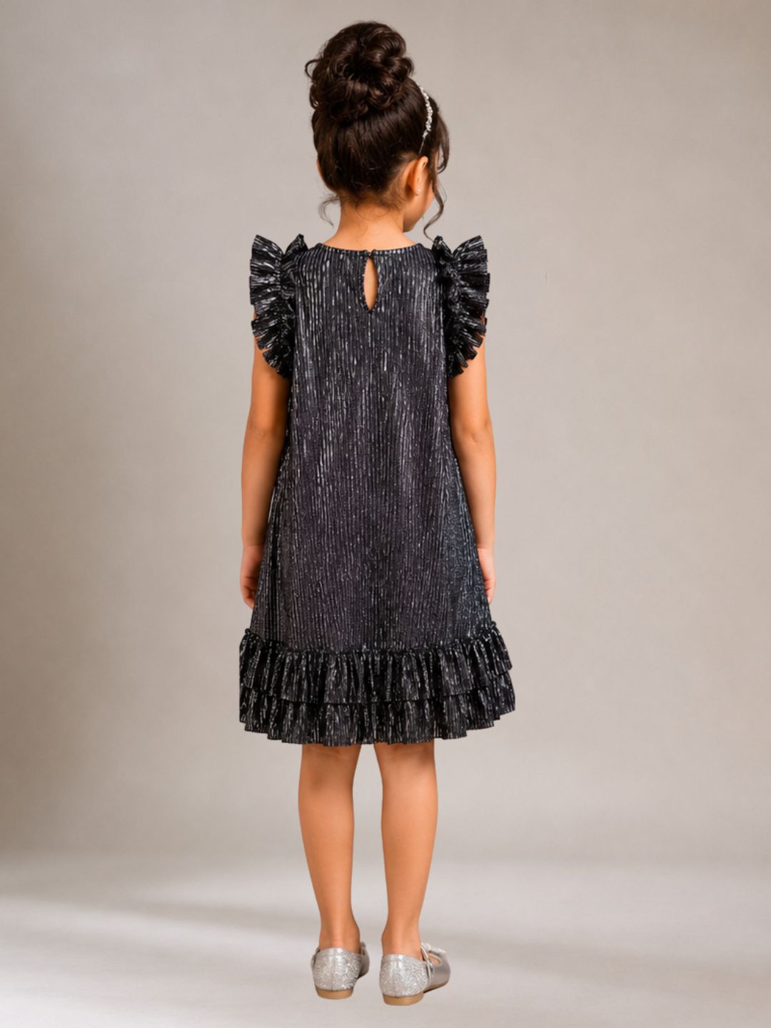 Glam Up Girls Party Black Dress