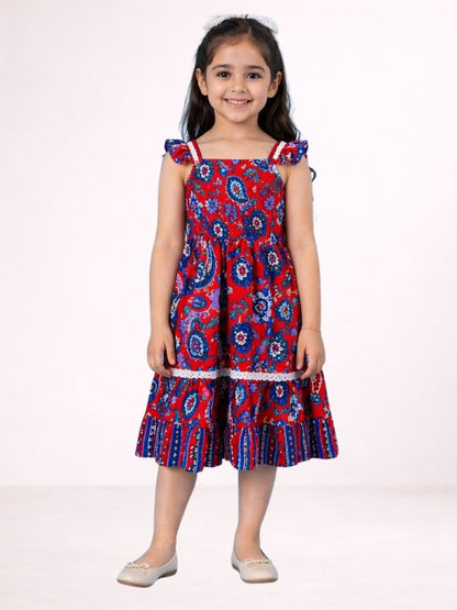 Petal Play Girls Red Dress