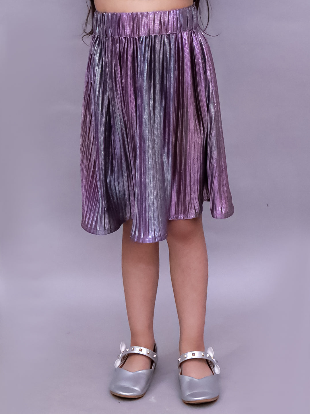 Glam Up Girls Party Purple Top And Skirt