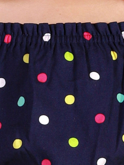 Petal Play Girls Navy Jumpsuit