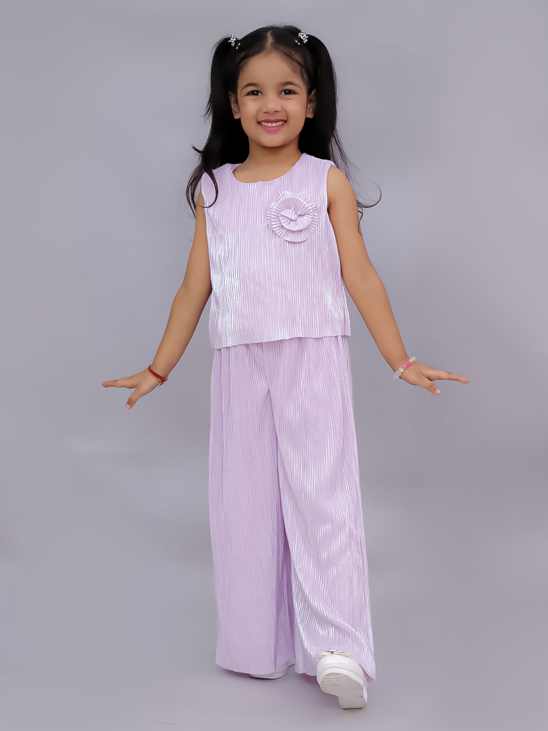 Glam Up Girls Pink Party Top and Pant Set
