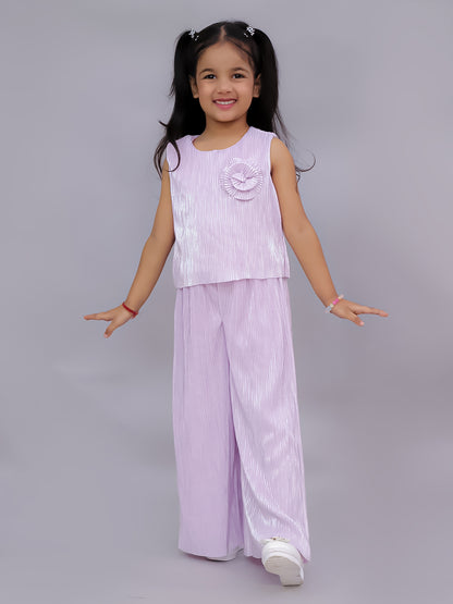 Glam Up Girls Pink Party Top and Pant Set