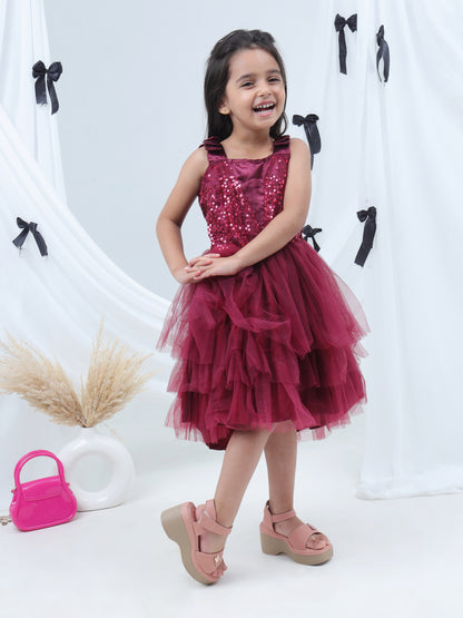 Razzle Dazzle Wine Party Dress for Girls