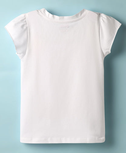 Rainbow Barbie Girls White T-shirt
