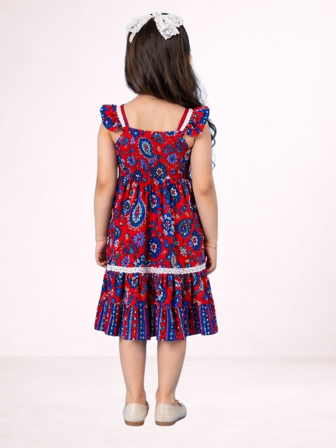 Petal Play Girls Red Dress