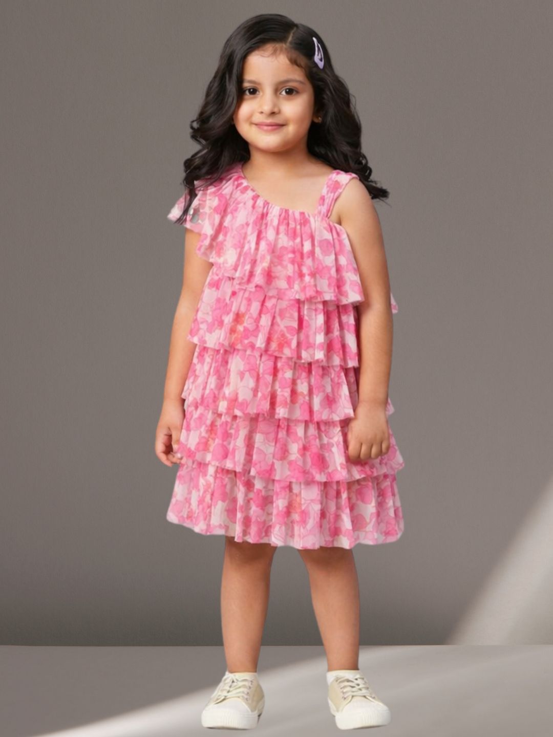 Glam Up Girls Pink Net Dress