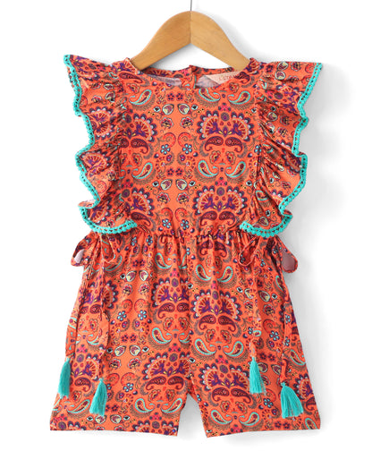 Sassy Boho Girls Orange jumpsuit from the sibling collection