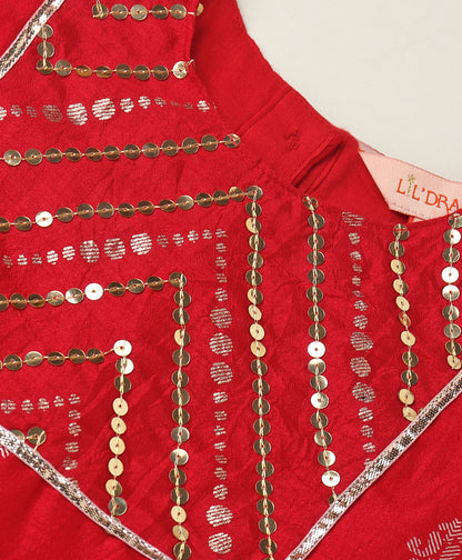 Girls jamavar choli with brocade ghaghra &amp; dupatta