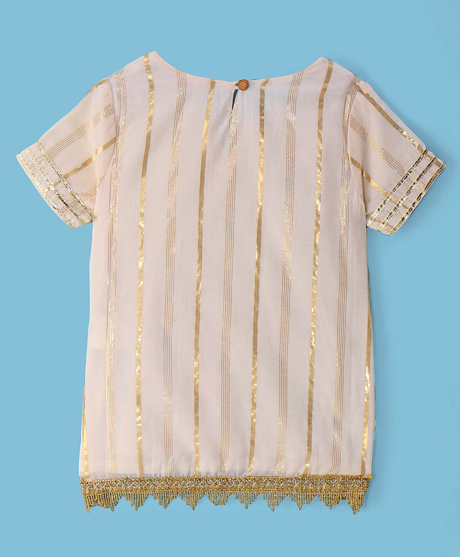 Girls kurta with gold tassles &amp; Sharara set