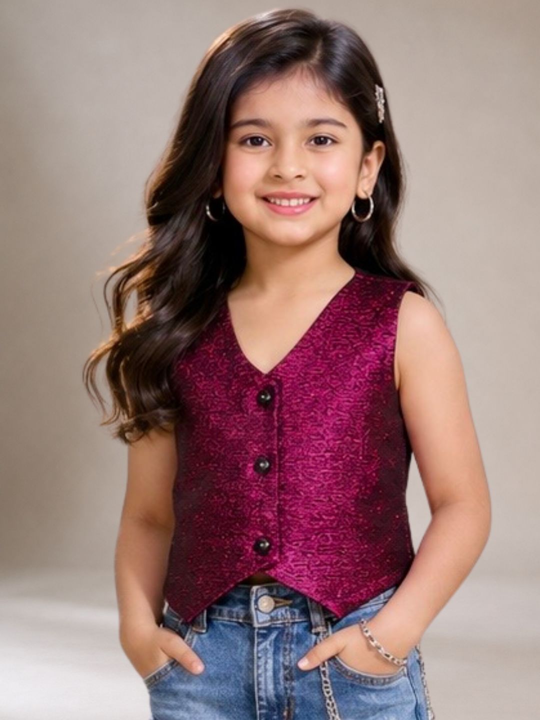 Glam up Girls Party Red Top