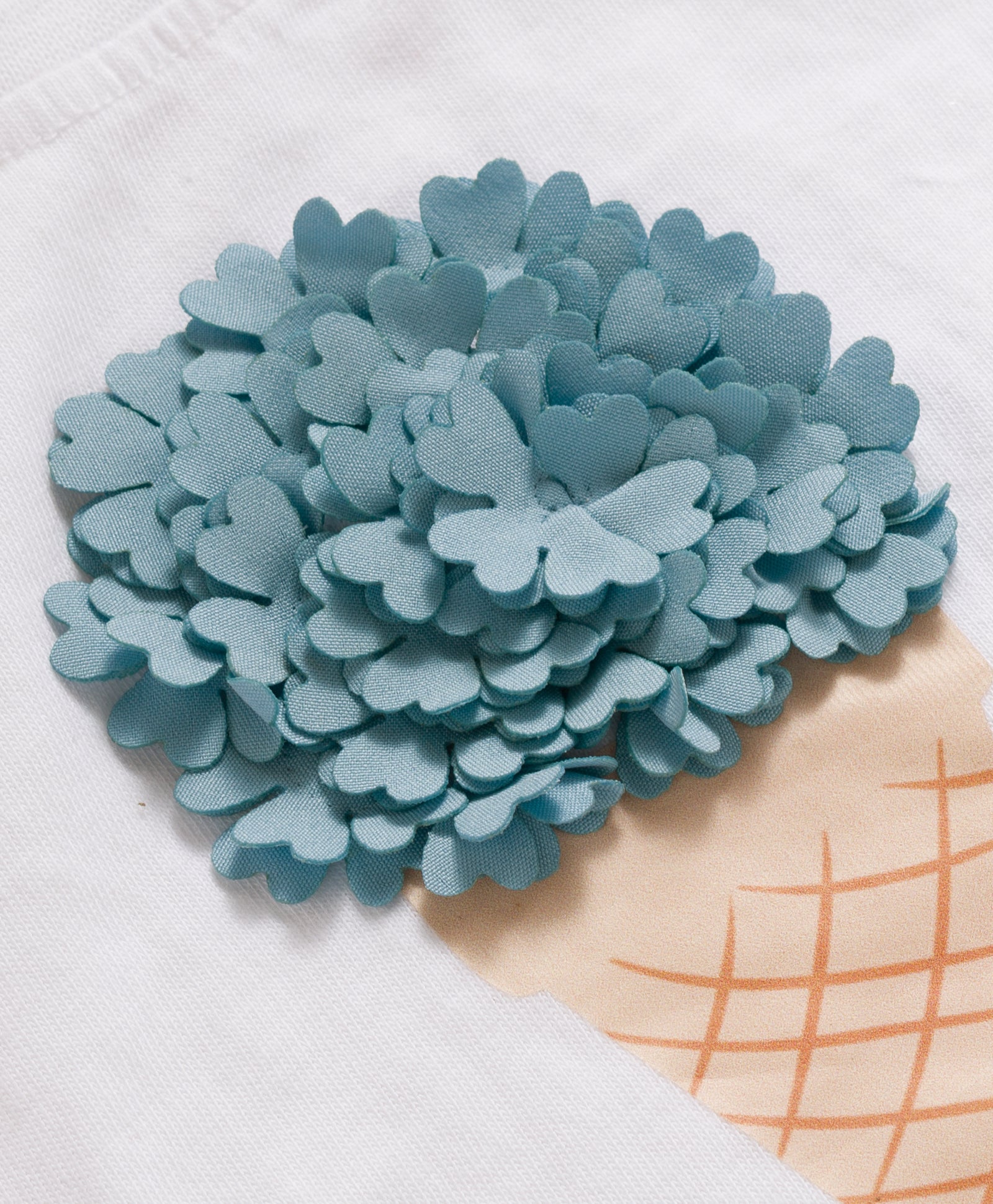 Paris Night White T-shirt with Blue Skirt Set For Girls