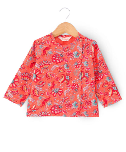Golden Weaves Boys Orange Kurta with Dhoti set