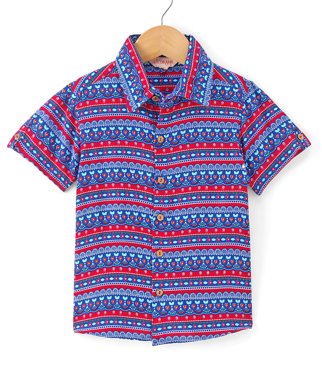 Sassy Boho Boys Blue Shirt from the sibling collection