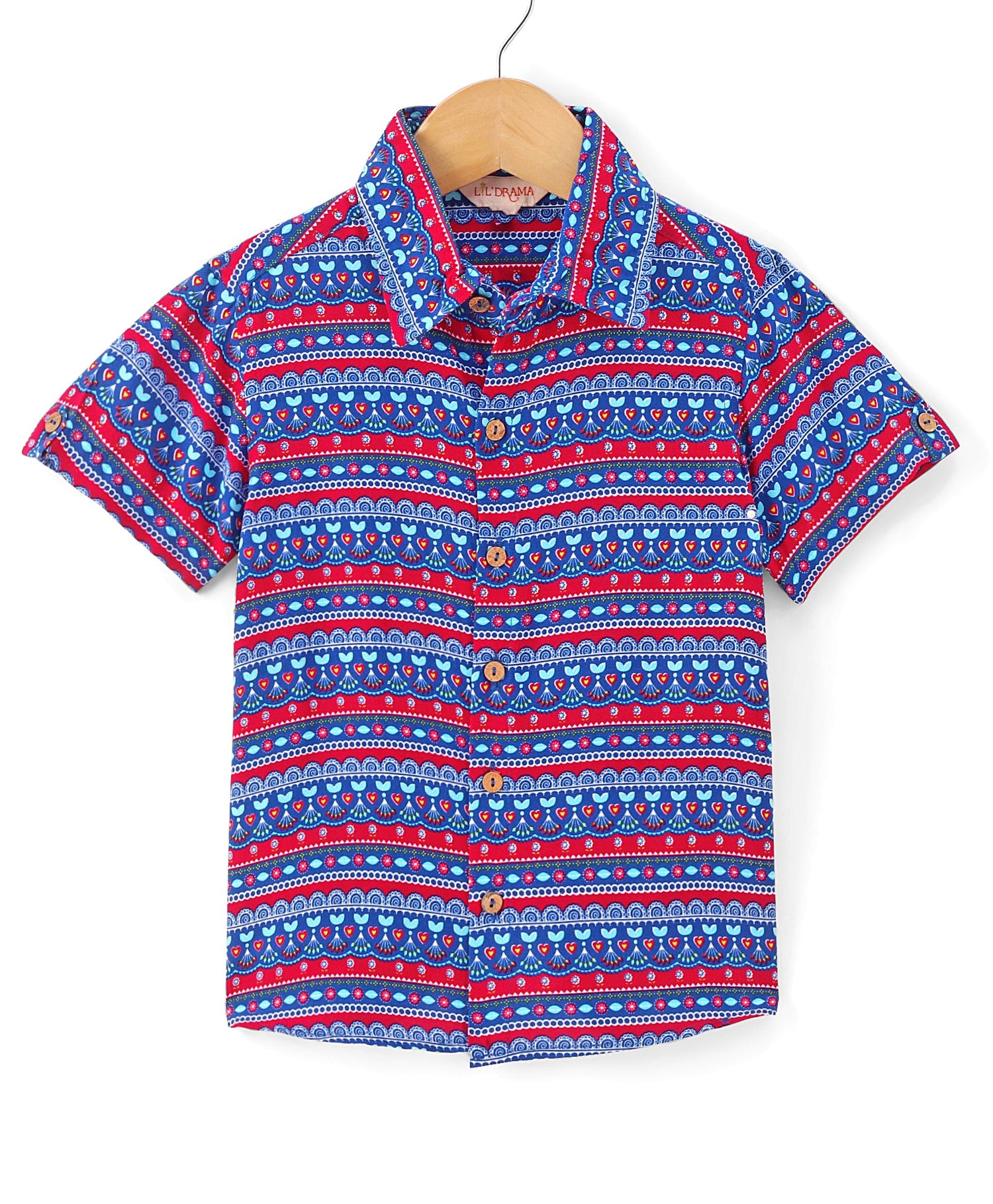Sassy Boho Boys Blue Shirt from the sibling collection