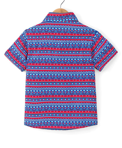 Sassy Boho Boys Blue Shirt from the sibling collection