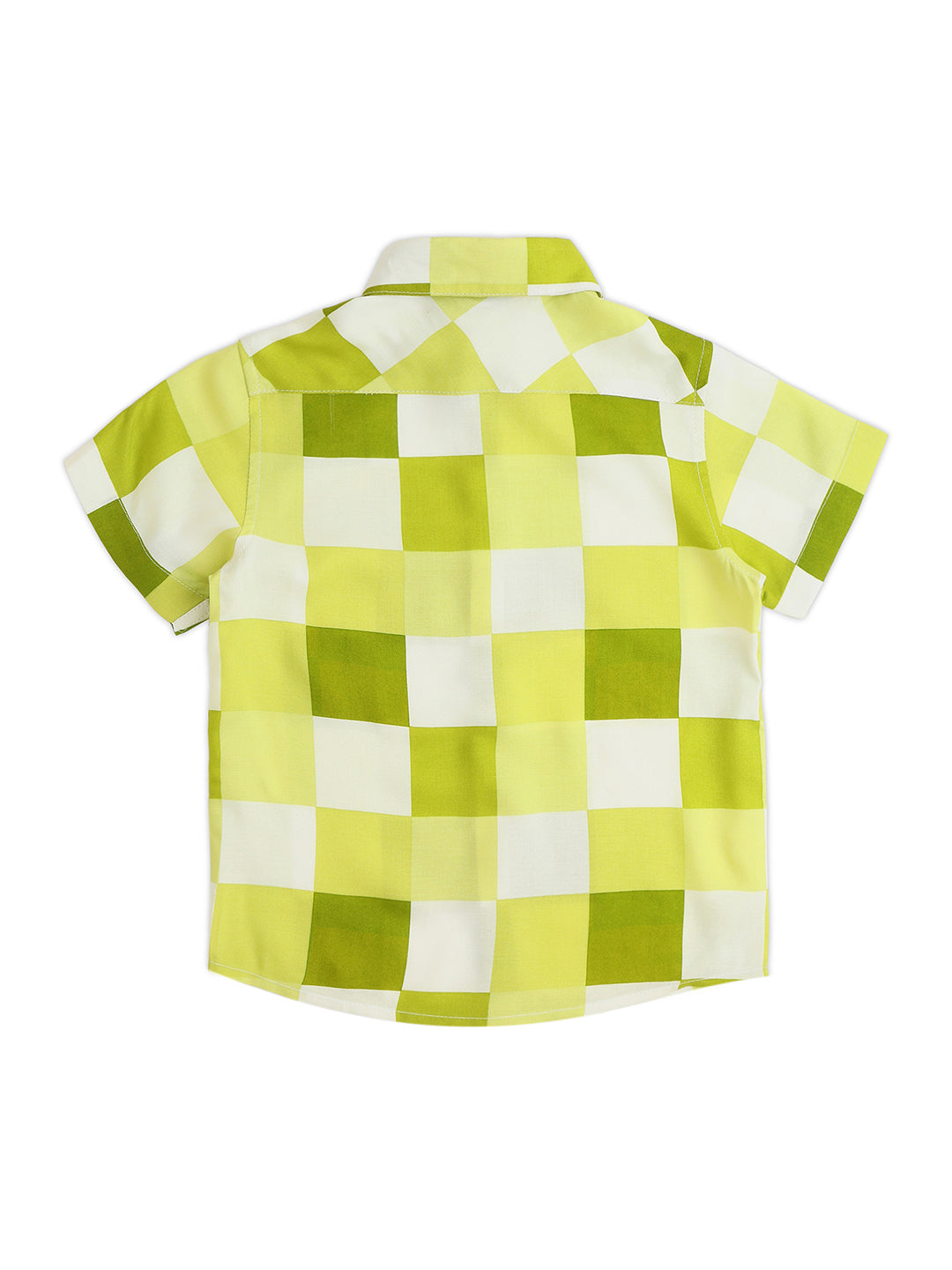 Sassy Boho Boys Green Printed Shirt from the sibling collection