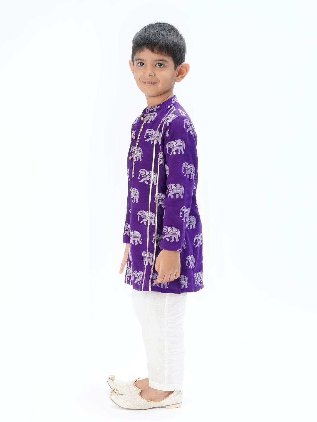 Trunk Tales Boys Purple Kurta with Pant set