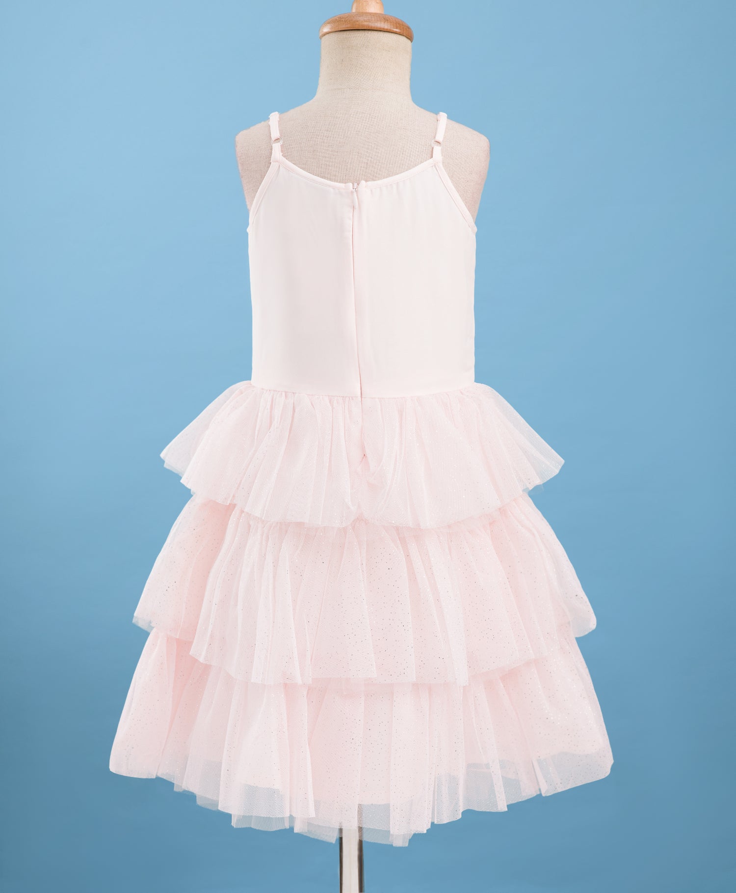 Razzle Dazzle Baby Pink Party Dress with Shrug for Girls