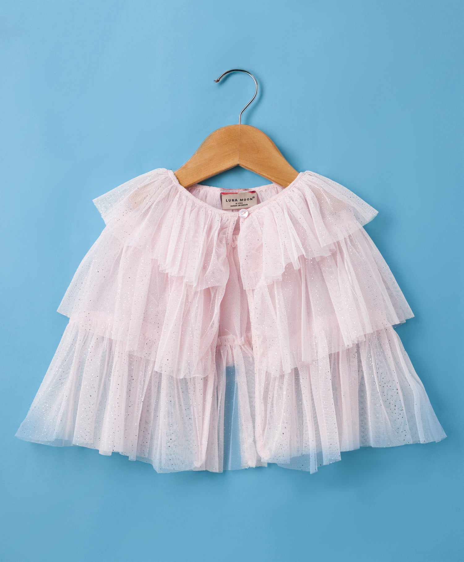 Razzle Dazzle Baby Pink Party Dress with Shrug for Girls