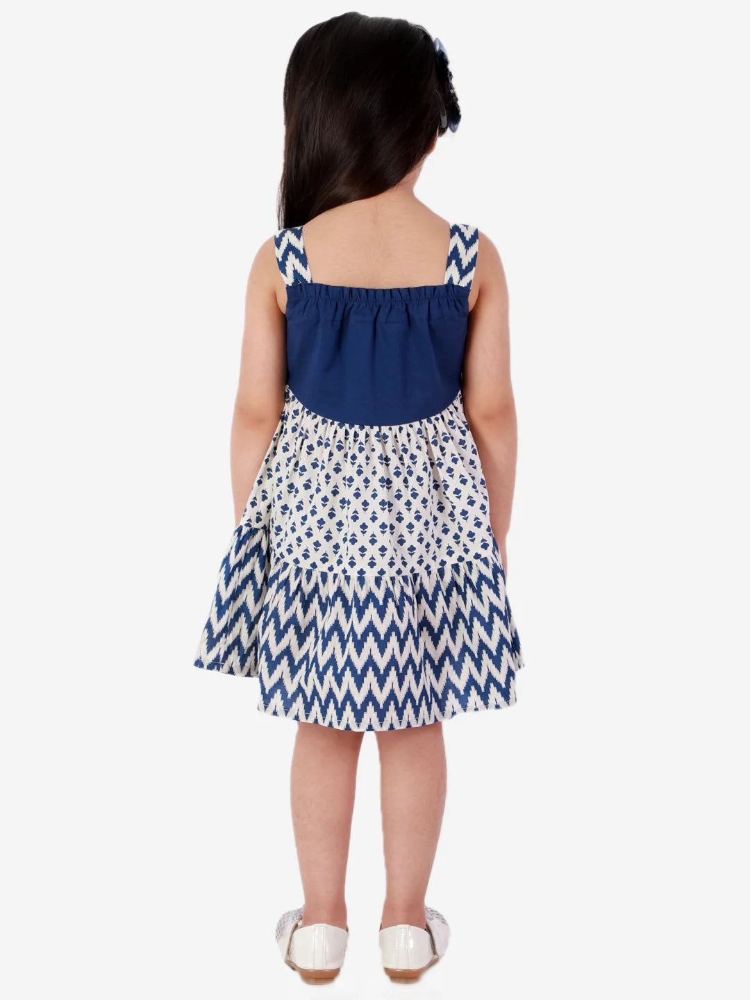Girls printed cotton casual dress